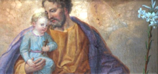 painting of st joseph and child jesus