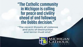 Catholic community in Michigan is calling for peace and civility following Dobbs decision